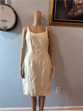 Laundry Cream silk slip dress
